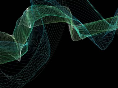 Bir parlayan ile koyu arka plan soyut dalgalar