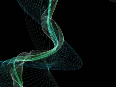 Bir parlayan ile koyu arka plan soyut dalgalar