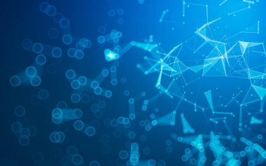 Çokgen alanı düşük Poli koyu arka plan, 3d render