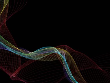 Bir parlayan ile koyu arka plan soyut dalgalar