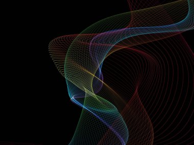 Bir parlayan ile koyu arka plan soyut dalgalar