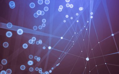 Çokgen alanı düşük Poli koyu arka plan, 3d render