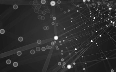 Çokgen alanı düşük Poli koyu arka plan, 3d render