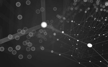 Çokgen alanı düşük Poli koyu arka plan, 3d render