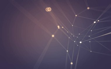 Çokgen alanı düşük Poli koyu arka plan, 3d render