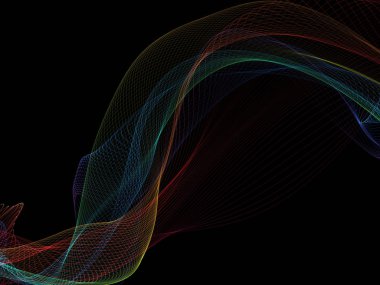 Bir parlayan ile koyu arka plan soyut dalgalar