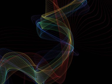 Bir parlayan ile koyu arka plan soyut dalgalar