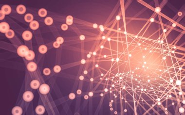 Çokgen alanı düşük Poli koyu arka plan, 3d render