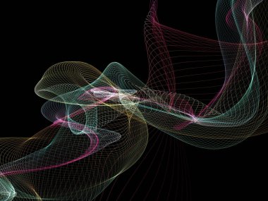 Bir parlayan ile koyu arka plan soyut dalgalar