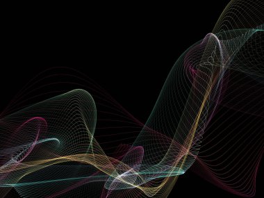 Bir parlayan ile koyu arka plan soyut dalgalar