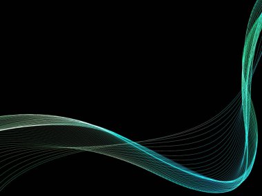 Bir parlayan ile koyu arka plan soyut dalgalar