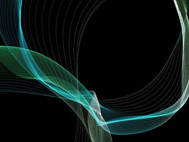 Bir parlayan ile koyu arka plan soyut dalgalar