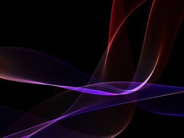 Bir parlayan ile koyu arka plan soyut dalgalar