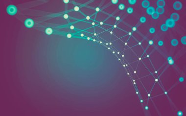 Çokgen alanı düşük Poli koyu arka plan, 3d render