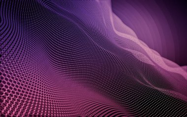 Çokgen alanı düşük Poli koyu arka plan, 3d render