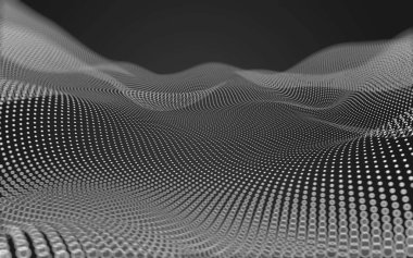 Çokgen alanı düşük Poli koyu arka plan, 3d render