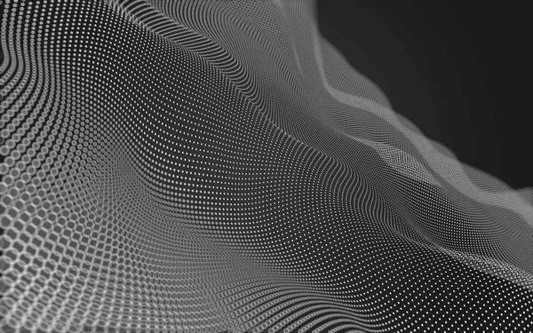 Αφηρημένο πολυγωνικό χώρο χαμηλή πολυ σκούρο φόντο, 3d rendering — Φωτογραφία Αρχείου