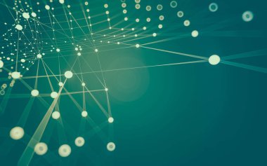 Çokgen alanı düşük Poli koyu arka plan, 3d render