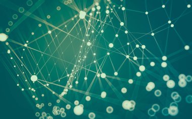 Çokgen alanı düşük Poli koyu arka plan, 3d render