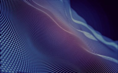 Çokgen alanı düşük Poli koyu arka plan, 3d render