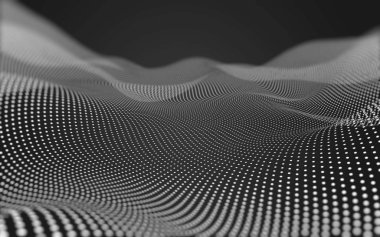 Çokgen alanı düşük Poli koyu arka plan, 3d render