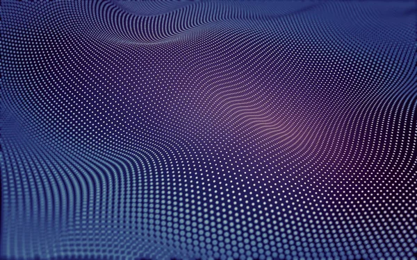 Абстрактное многоугольное пространство на темном фоне с низким полюсом, 3D рендеринг — стоковое фото