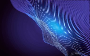 Çokgen alanı düşük Poli koyu arka plan, 3d render