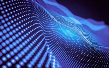 Çokgen alanı düşük Poli koyu arka plan, 3d render