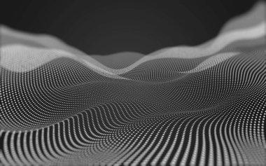 Çokgen alanı düşük Poli koyu arka plan, 3d render