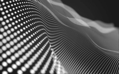 Çokgen alanı düşük Poli koyu arka plan, 3d render