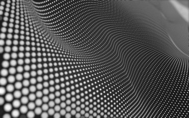 Çokgen alanı düşük Poli koyu arka plan, 3d render