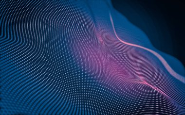 Çokgen alanı düşük Poli koyu arka plan, 3d render