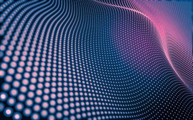 Çokgen alanı düşük Poli koyu arka plan, 3d render