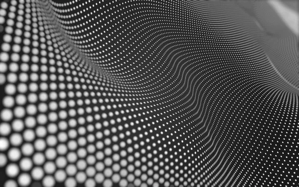 Çokgen alanı düşük Poli koyu arka plan, 3d render