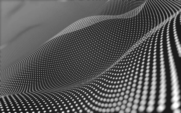 Çokgen alanı düşük Poli koyu arka plan, 3d render