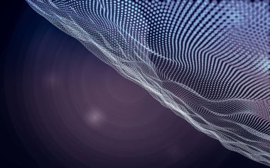 Çokgen alanı düşük Poli koyu arka plan, 3d render