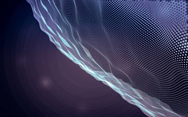 Çokgen alanı düşük Poli koyu arka plan, 3d render