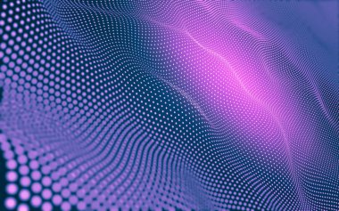 Çokgen alanı düşük Poli koyu arka plan, 3d render