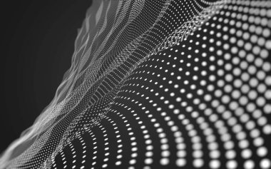 Çokgen alanı düşük Poli koyu arka plan, 3d render