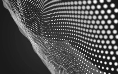 Çokgen alanı düşük Poli koyu arka plan, 3d render