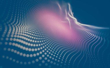 Çokgen alanı düşük Poli koyu arka plan, 3d render