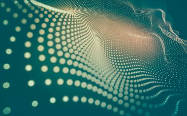 Çokgen alanı düşük Poli koyu arka plan, 3d render