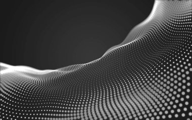 Çokgen alanı düşük Poli koyu arka plan, 3d render