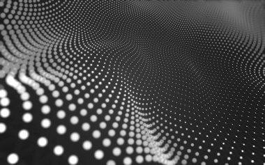 Çokgen alanı düşük Poli koyu arka plan, 3d render