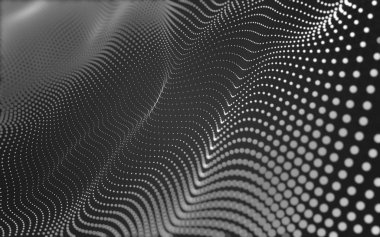 Çokgen alanı düşük Poli koyu arka plan, 3d render