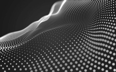 Çokgen alanı düşük Poli koyu arka plan, 3d render