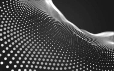 Çokgen alanı düşük Poli koyu arka plan, 3d render