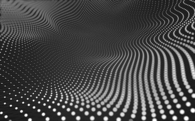 Çokgen alanı düşük Poli koyu arka plan, 3d render