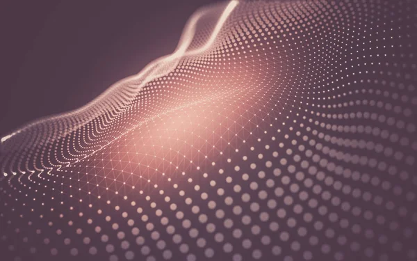 Çokgen alanı düşük Poli koyu arka plan, 3d render