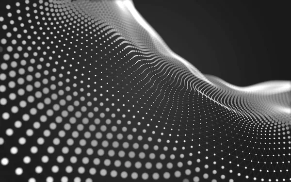 Çokgen alanı düşük Poli koyu arka plan, 3d render